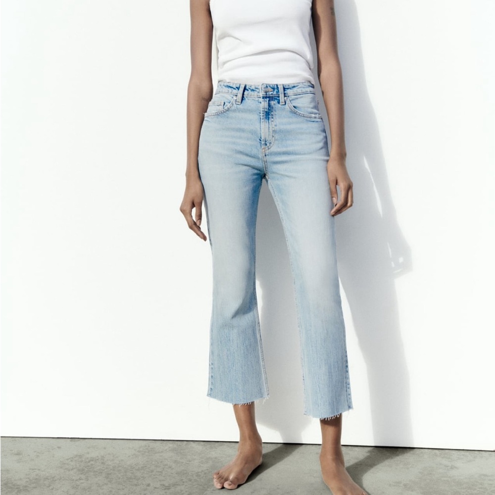 Zara flare cropped jean